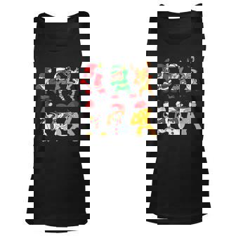 Christmas Santa Claus And Friends Griddy Dance Unisex Tank Top | Mazezy