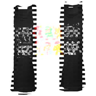 Christmas Santa Clause And Friends Griddy Dance Unisex Tank Top | Mazezy