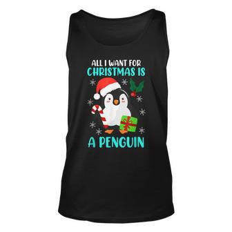 Christmas Wish Penguin Christmas Ugly Christmas Tank Top | Mazezy