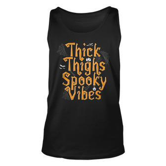 Chubby Thick Thighs Spooky Vibes Halloween Halloween Tank Top | Mazezy
