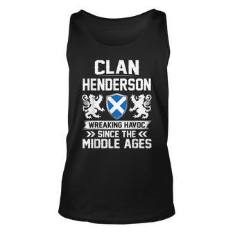 Clan Henderson Scottish Family Clan Scotland Wreaking Havoc Unisex Tank Top | Mazezy
