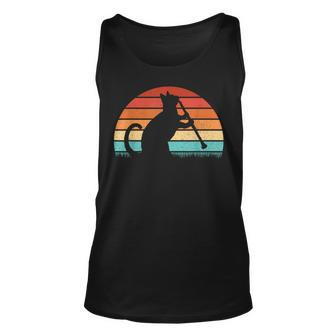 Clarinet Cat Player Retro Clarinetist Music Lover Tank Top - Monsterry