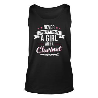 Clarinetist Never Underestimate A Girl With A Clarinet Unisex Tank Top | Mazezy