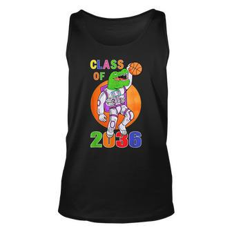Class Of 2036 Grow With Me Astronaut Dinosaur Trex Space Dinosaur Tank Top | Mazezy