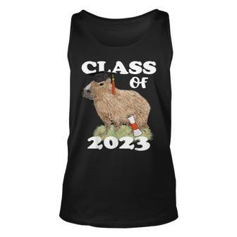 Class Of 2023 Graduation Capybara Animal Senior 2023 Unisex Tank Top | Mazezy