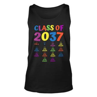 Class Of 2037 Grow With Me Pre-K Space For Checkmarks Unisex Tank Top - Thegiftio UK