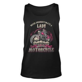Classy Lady Biker Chick Gift Never Underestimate Motorcycle Unisex Tank Top - Seseable