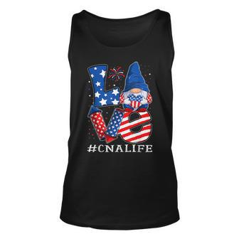 Cna Certified Nursing Assistant Love 4Th Of July Gnome Usa Unisex Tank Top | Mazezy