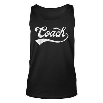 Coach Vintage Distressed Personal Trainer Coaching Gift Gift For Women Unisex Tank Top - Thegiftio UK