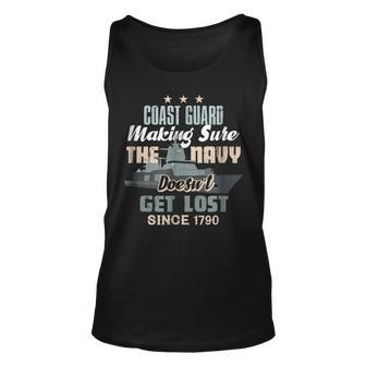 Coast Guard Making Sure The Navy Doesnt Get Lost T Unisex Tank Top | Mazezy