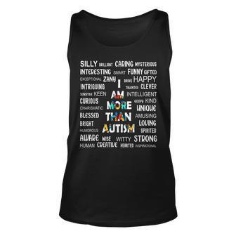 Colorful Puzzle Piece Ribbon I Am More Than Autism Awareness Gift For Women Unisex Tank Top - Thegiftio UK