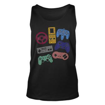 Colourful Polka Dot Video Game Controller Dot Day Gamer Tank Top | Mazezy CA