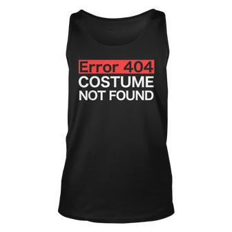 Computer Nerd Halloween Error 404 Costume Not Found Halloween Tank Top | Mazezy