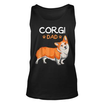 Corgi Dad Dog Father Funny Men Fathers Day Unisex Tank Top | Mazezy