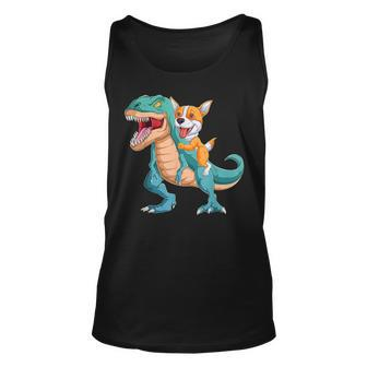 Corgi Puppy Corgi T Rex Dinosaur For Pet Lovers Kids Unisex Tank Top | Mazezy