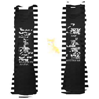 Corgi Sleeping On Me Unisex Tank Top | Mazezy