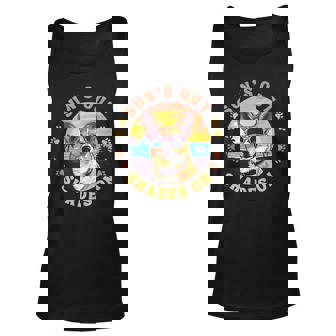 Corgi With Sunglasses On The Beach Suns Out Shades On Unisex Tank Top | Mazezy