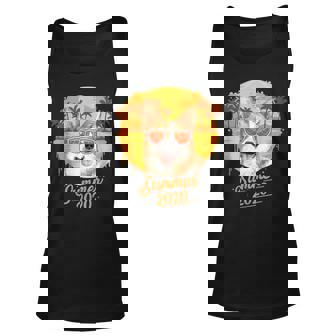 Corgi With Sunglasses Palm Tree Beach Summer 2020 Unisex Tank Top | Mazezy