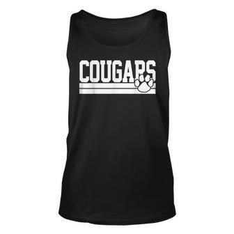 Cougars School Spirit Unisex Tank Top - Monsterry UK