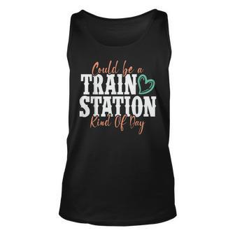 Could Be A Train Station Kind Of Day Unisex Tank Top | Mazezy CA