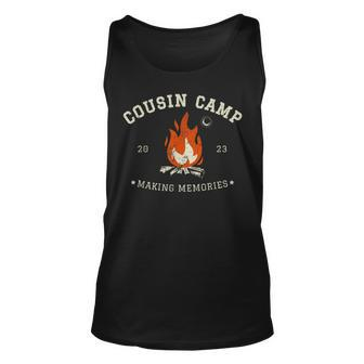 Cousin Camp 2023 Making Memories Campfire Camping Vacation Unisex Tank Top - Seseable