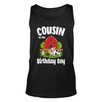 Cousin Of The Birthday Boy Farm Animal Bday Party Unisex Tank Top - Monsterry CA