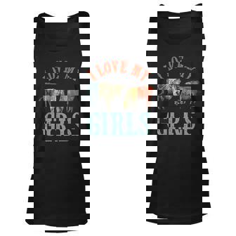Cow & Heifer I Love My Girls Cow Farmer Animal Cattle Tank Top | Mazezy