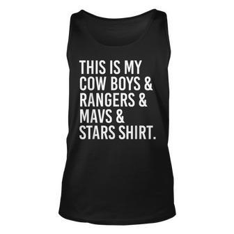 This Is My Cow Boys &Rangers & Mavs & Stars Tank Top - Seseable