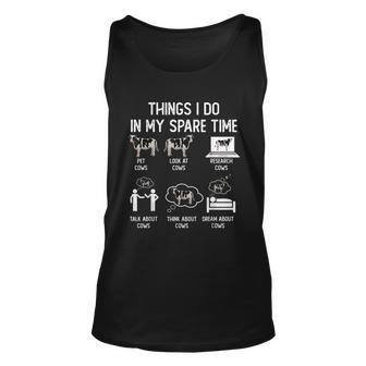 Cow Farm Things I Do In My Spare Time Cow Pet Farming Farm Tank Top | Mazezy