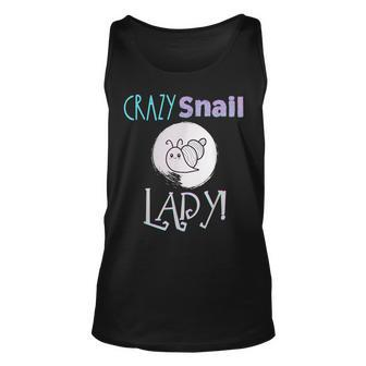 Crazy Snail Lady Funny Snail Lover Gift Unisex Tank Top | Mazezy AU