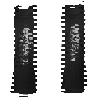 Creepy Horror Movie Monster Skeleton Vintage Halloween Skull Halloween Tank Top | Mazezy