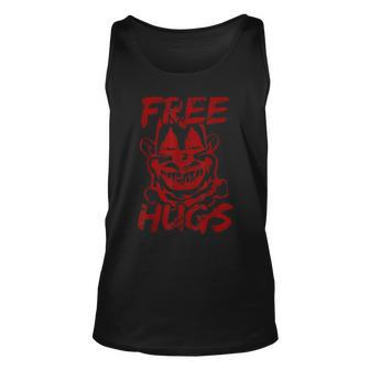 Creepy Mask Free Hugs Scary Clown Unisex Tank Top | Mazezy