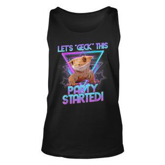 Crested Gecko Let's Geck This Party Started Tank Top - Seseable