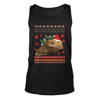 Crested Gecko Ugly Christmas Sweater Tank Top | Mazezy