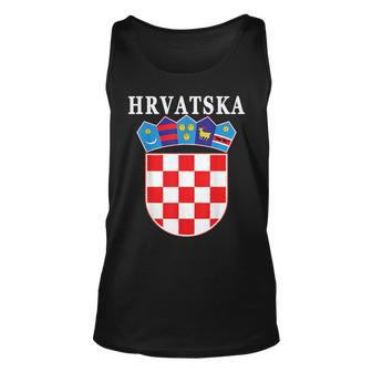 Croatia National Pride Hrvatska Unisex Tank Top | Mazezy