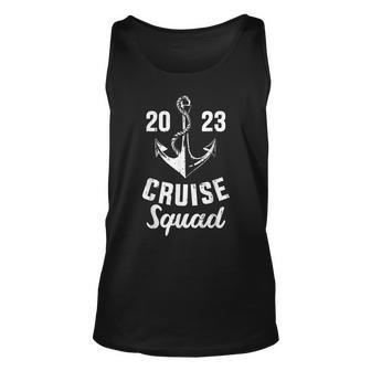 Cruise Squad 2023 With Anchor For Cruising Crew Unisex Tank Top | Mazezy