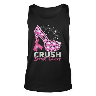Crush Breast Cancer Pink Bling High Heels Breast Cancer Tank Top - Seseable