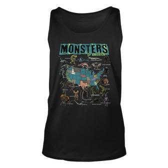 Cryptid Monsters Of America Folklore Creature Cryptozoology Tank Top - Seseable