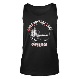 Crystal Lake Camp Counselor Costume Halloween Horror Blood Halloween Tank Top | Mazezy