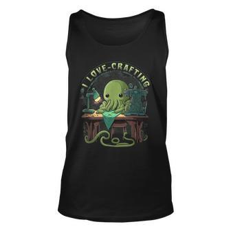 Cthulhu I Love Crafting Cute Sewing Cthulhu Sewing Tank Top | Mazezy