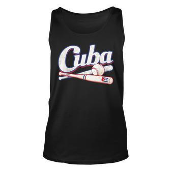 Cuban Baseball Fan Team Cuba Distressed Vintage Flag Graphic Tank Top - Monsterry AU