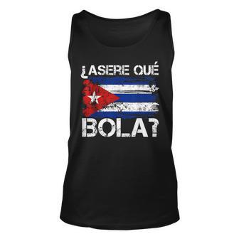 Cuban Flag Cuba Asere Que Bola Spanish Greeting Hispanic Tank Top - Seseable