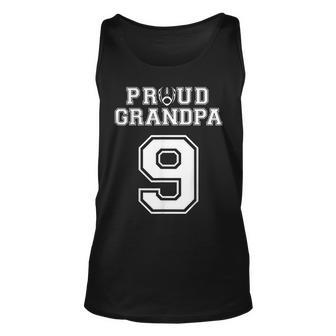 Custom Proud Football Grandpa Number 9 Personalized For Men Tank Top | Mazezy
