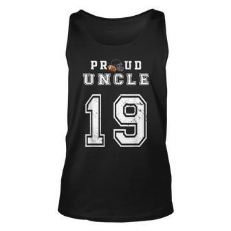 Custom Proud Football Uncle Number 19 Personalized For Men Unisex Tank Top | Mazezy