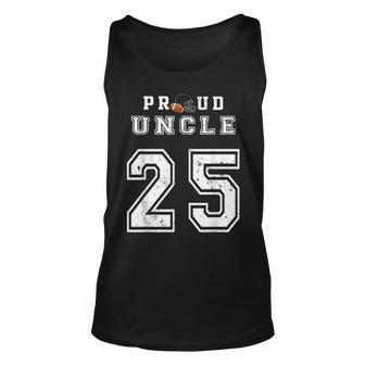 Custom Proud Football Uncle Number 25 Personalized For Men Unisex Tank Top | Mazezy