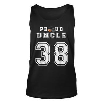 Custom Proud Football Uncle Number 38 Personalized For Men Unisex Tank Top | Mazezy