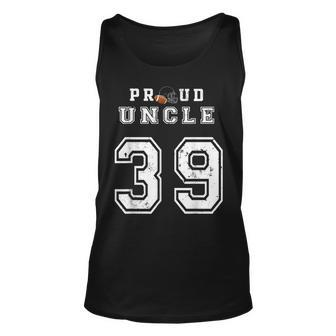 Custom Proud Football Uncle Number 39 Personalized For Men Unisex Tank Top | Mazezy
