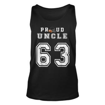Custom Proud Football Uncle Number 63 Personalized For Men Unisex Tank Top | Mazezy