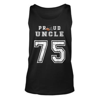 Custom Proud Football Uncle Number 75 Personalized For Men Unisex Tank Top | Mazezy