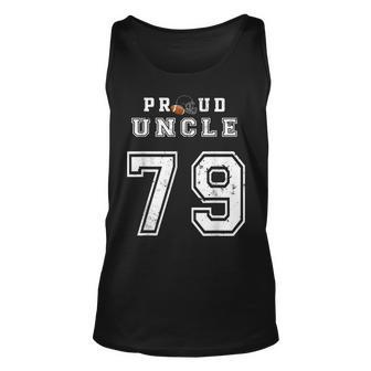 Custom Proud Football Uncle Number 79 Personalized For Men Unisex Tank Top | Mazezy